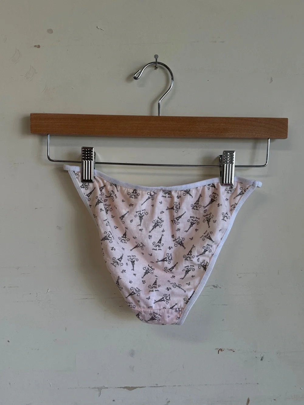 Vintage 90s y2k pink printed matching cami and panties set